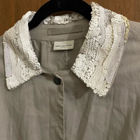 Dries Van Noten trench coat with sequin embellishment - Picture 1 of 13